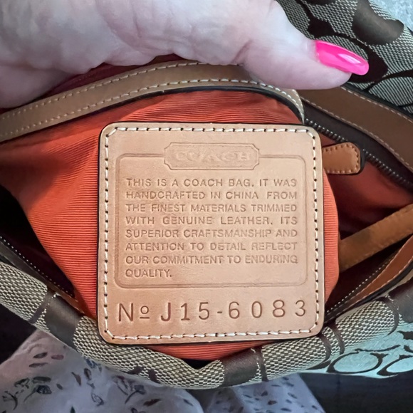 Coach Shoulder hobo bag with monogram large and deep bag wallet included. - Picture 3 of 3